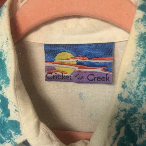 Southwest hand painted blouse with cactus and dog - Picture 2 of 3